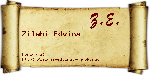Zilahi Edvina névjegykártya
